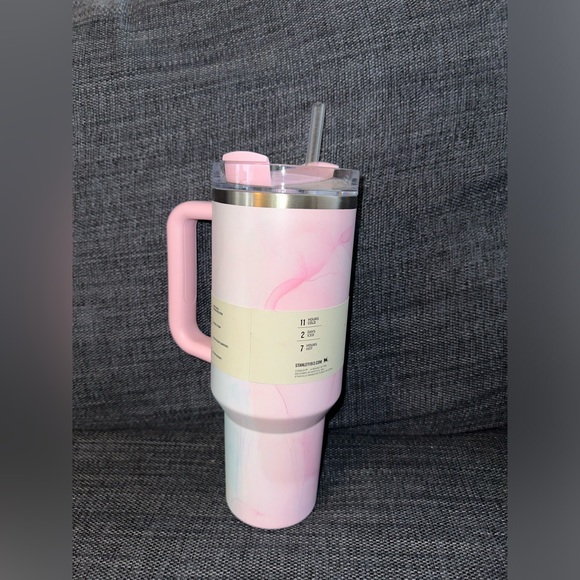 Stanley 40 oz Stainless Steel H2.0 FlowState Quencher Tumbler Watercolor Tulle - Picture 2 of 4